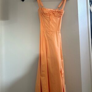 House of CB Strapless Orange Dress